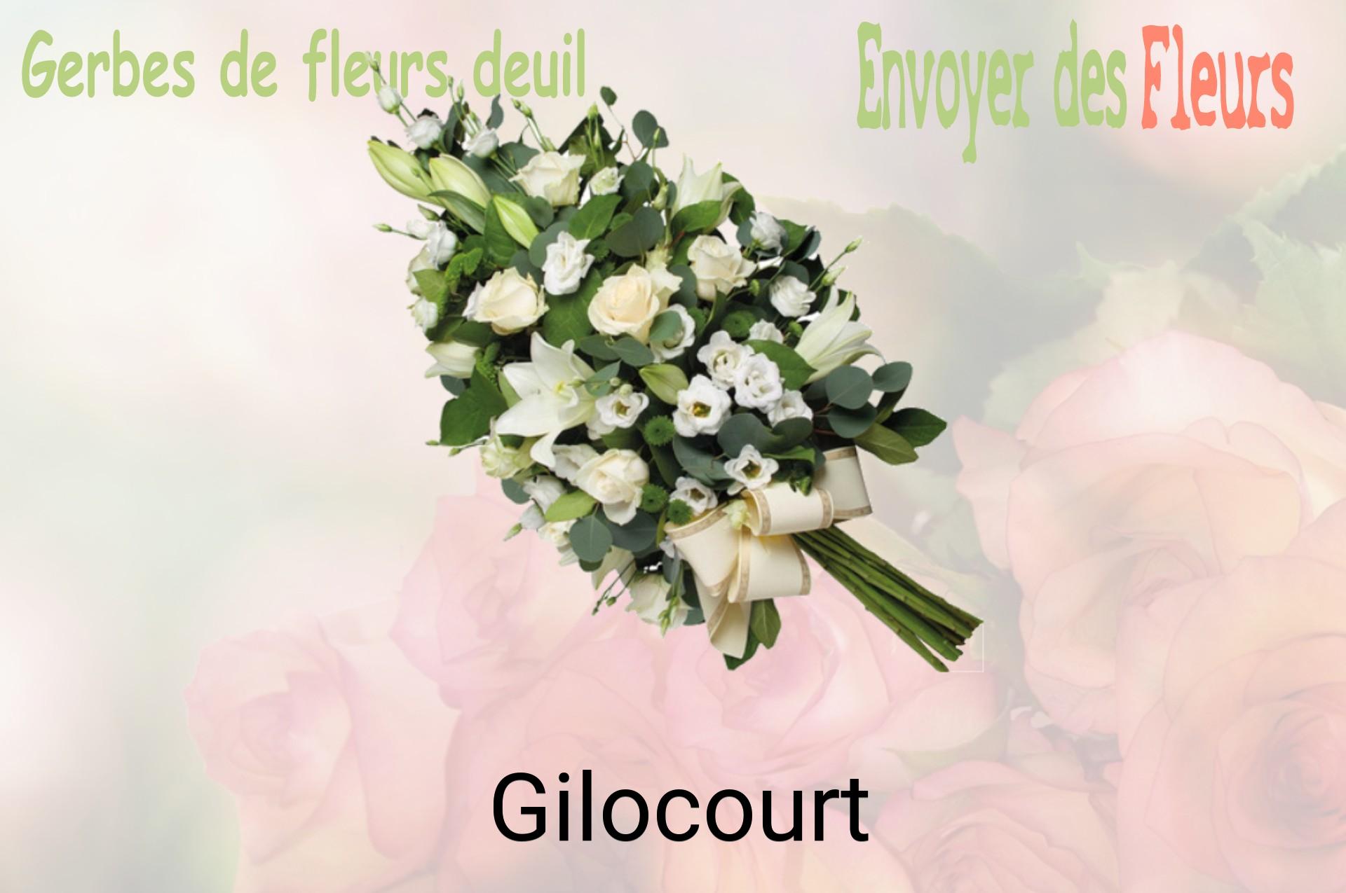 Gerbe de fleurs de deuil livrée à Gilocourt